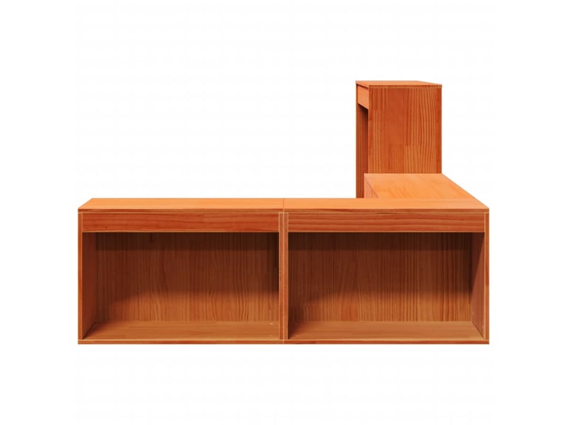  Table de chevet - cabinet de chevet - table de nuit avec bureau  marron bois de pin massif  - Conforama D