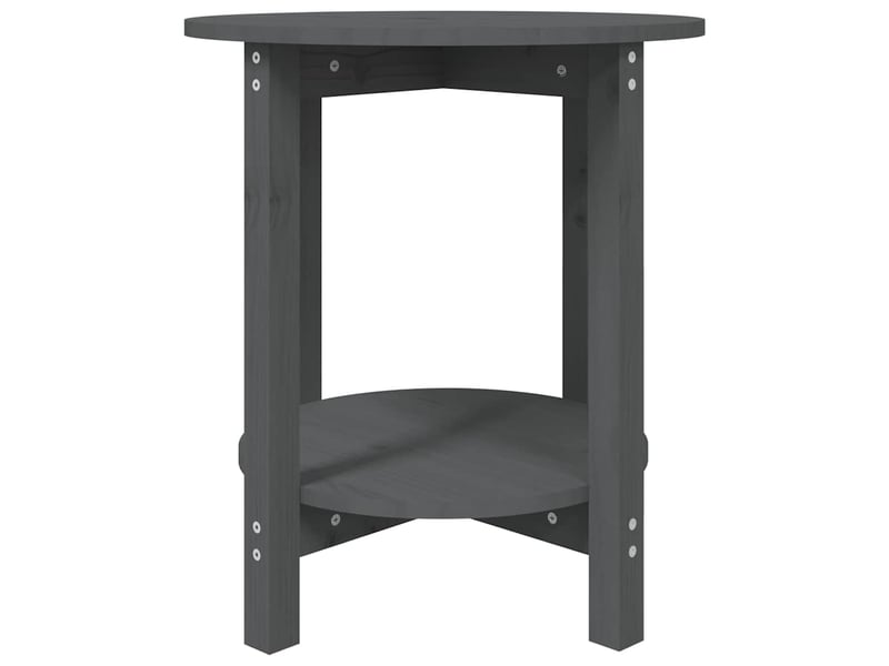  Table basse - table de salon - table à thé gris ø 55x60 cm bois massif de pin  - Conforama E