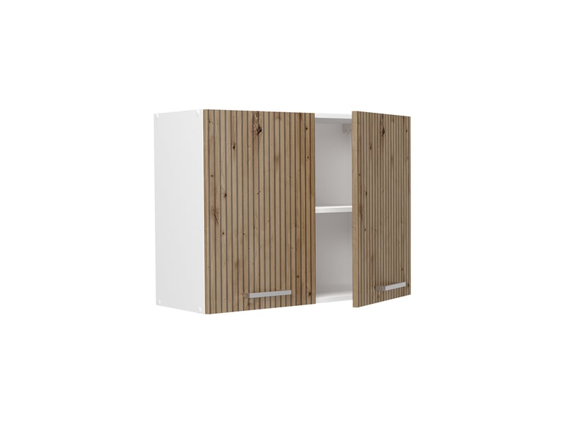  Vicco armoire en verre, chêne artisanblanc, 80cm  - Conforama C