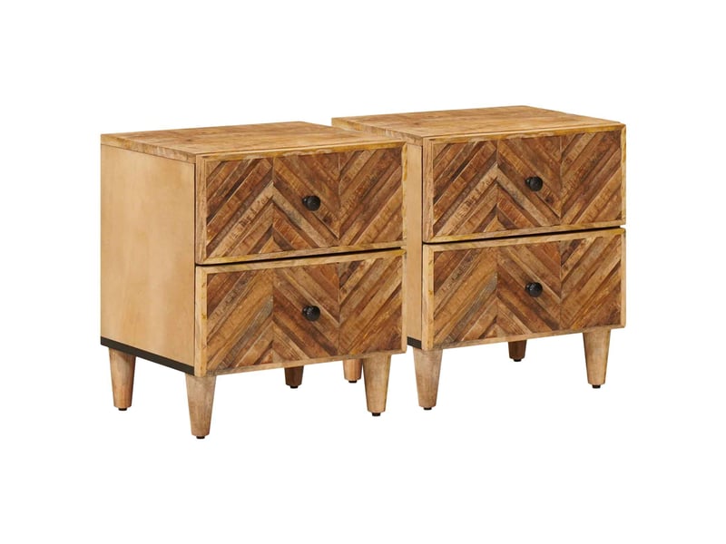  Table de chevet 2 pièces marron 40 x 33,5 x 46 cm  - Conforama B