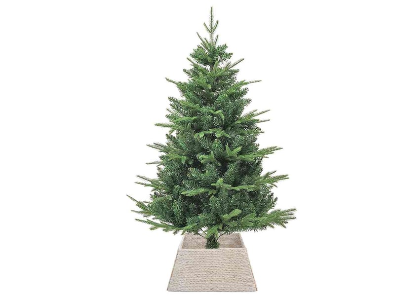  Collier de sapin de noël carré blanc 60 x 60 x 28 cm  - Conforama C