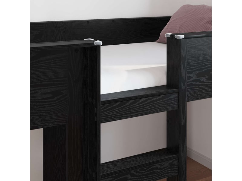  Lit superposé pour enfants - lit jeune chêne noir 100 x 200 cm  - Conforama C