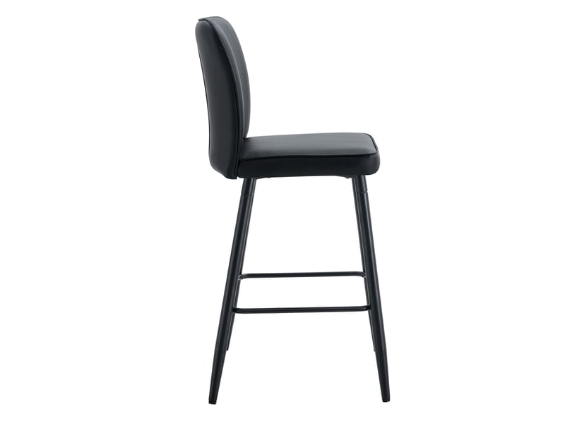  Lot de 2 tabourets de bar en similicuir pu noir W3658P375182 - Conforama B