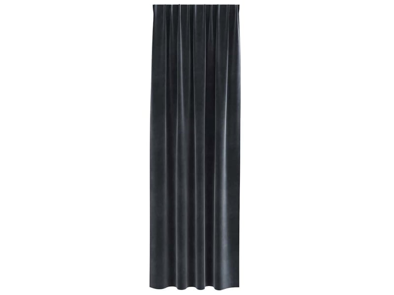  Lot de 2 rideaux, rideaux de fenêtre gris foncé 140 x 245 cm velours cf44070  - Conforama D