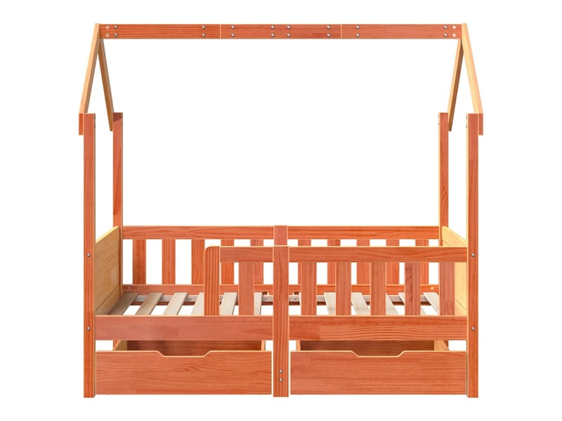  Cadre de lit enfant avec tiroirs sans matelas 70x140 cm bois  - Conforama D