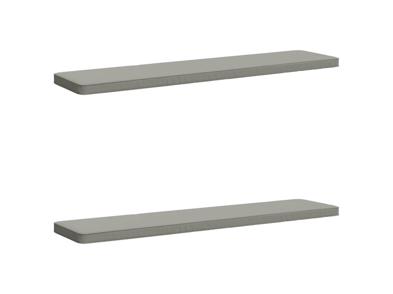 Lot de 2 coussins de banc, coussins d'assise vught 100 % polyester gris cf57974 - Conforama A