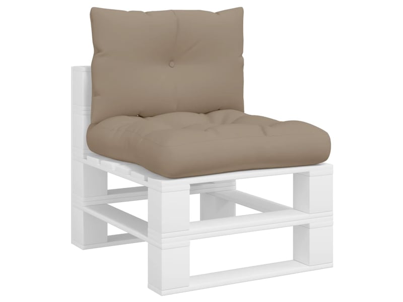  Lot de 2 coussins de palette, coussins de canapé taupe tissu cf59624  - Conforama C