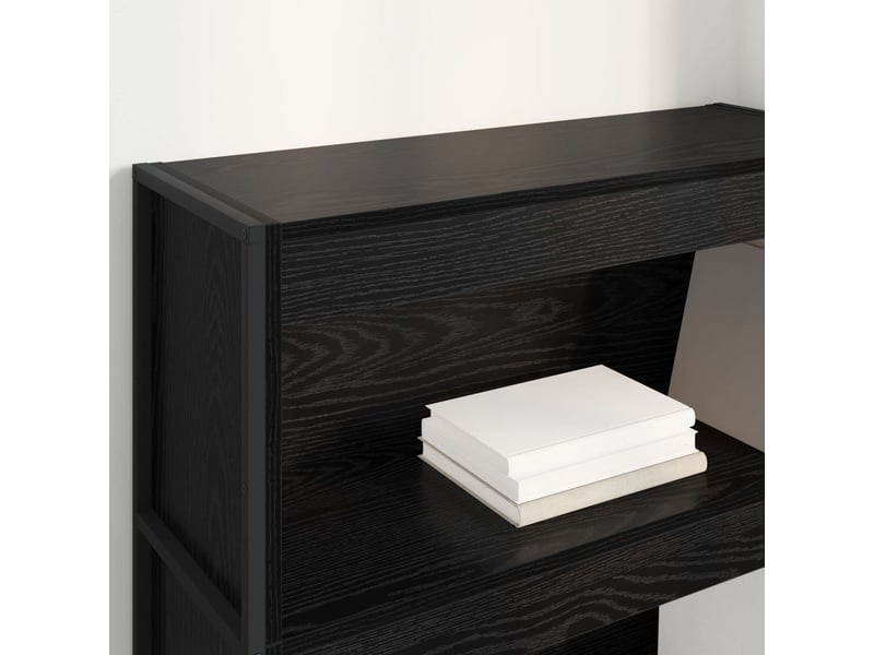 Bibliothèque, armoire à livres 80 x 30 x 121 cm bois d'ingénierie chêne noir - Conforama D
