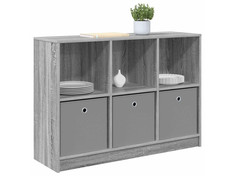  Buffet - bahut - meuble de rangement gris sonoma 102 x 32 x 73,5 cm  - Conforama C