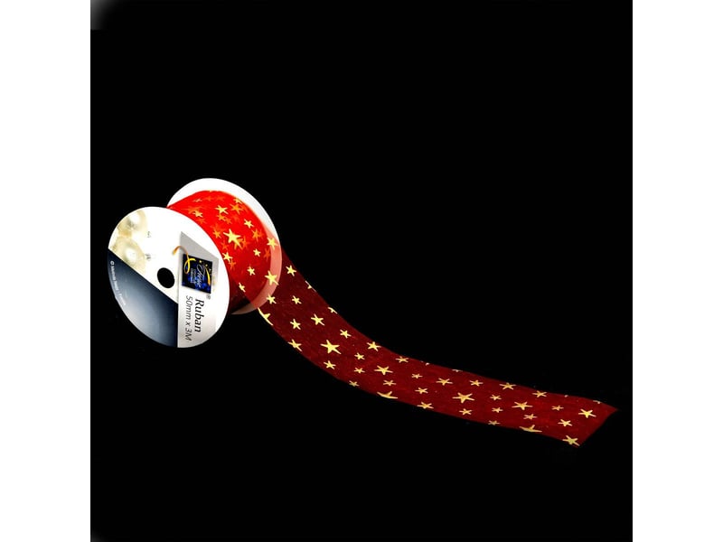  Ruban imprimé 50mm l.3 m polyester assorti  - Conforama A