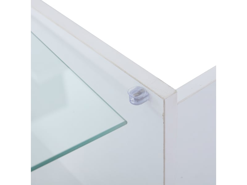  Table basse relevable avec rangement caché et led pour salon en panneaux de particules 100×50×33 cm blanc  - Conforama D