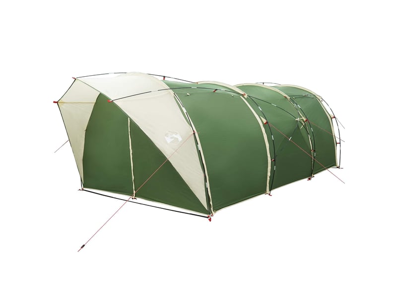  Tente tunnel, tente de camping 6 personne vert polyester 185t avec revêtement pu  - Conforama D