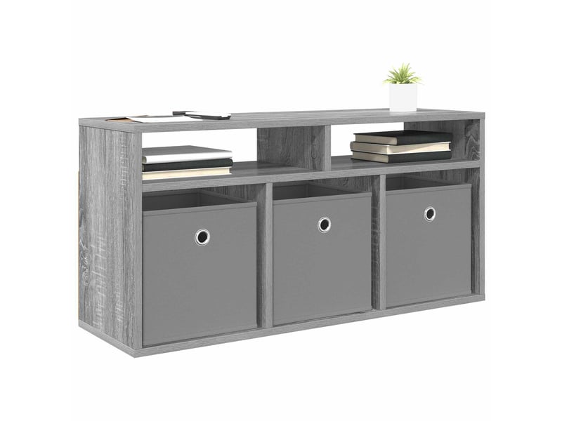 Armoire de rangement bureau avec tiroir gris sonoma 87x27,5x43 cm  - Conforama C