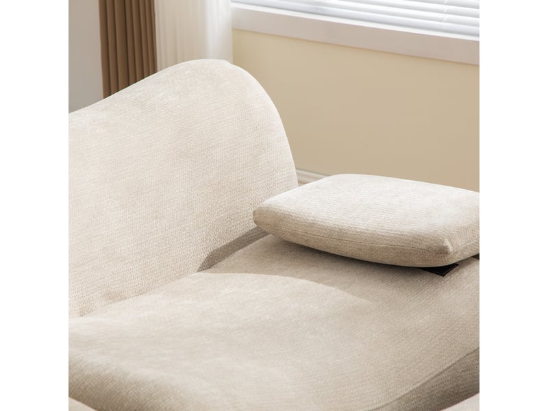  Canapé modulable chenille compressé kaki clair sans montage facile à déplacer pour salon moderne  - Conforama D