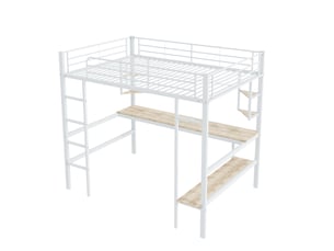 Lit mezzanine 90x200 cm <strong></strong>  <strong></strong> coloris blanc