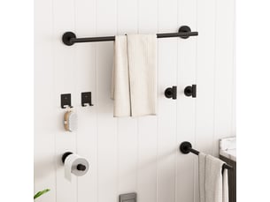 Noir porte-serviettes mural salle de bain porte-papier hygiénique en acier inoxydable ensemble de suspension de salle de bain 4 pièces