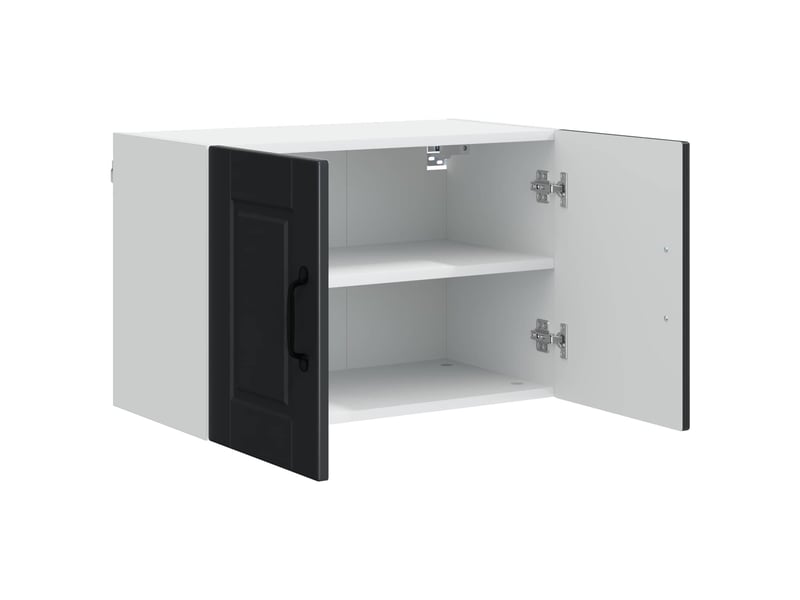  Meuble mural de cuisine | armoire de cuisine 2 pcs noir bois d'ingénierie shl4553  - Conforama E