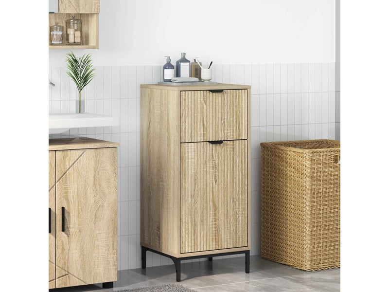 Cabinet de salle de bain, armoire salle de bain chêne sonoma 39,5 x 36 x 88 cm cf65355 - Conforama B