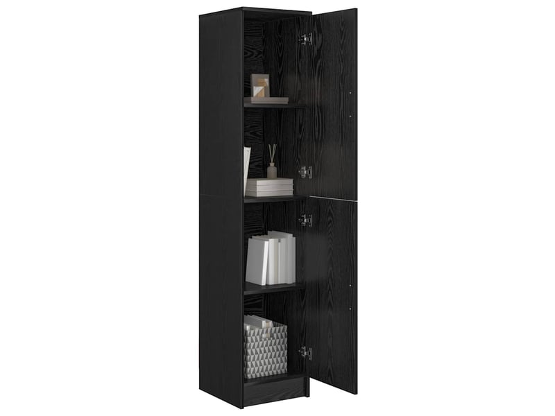  Buffet - haut armoire chêne noir 35 x 39 x 168 cm  - Conforama C
