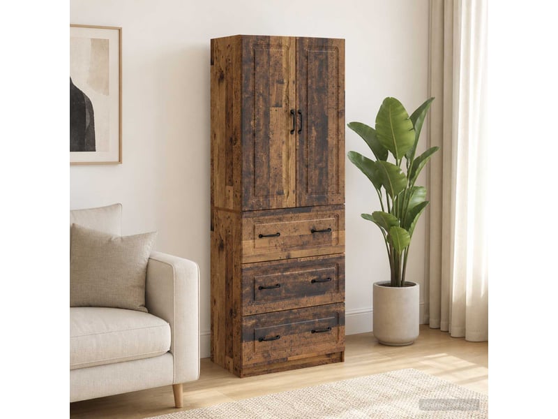  Ensemble de meubles 2 pcs, rangement de salon 66 x 34,5 x 87 cm bois d'ingénierie shl6371  - Conforama B