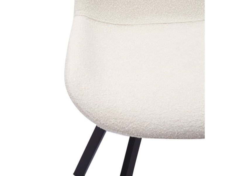  Chaises de salle à manger pivotantes modernes en tissu et pieds en métal – lot de 2, 2 coloris  - Conforama D