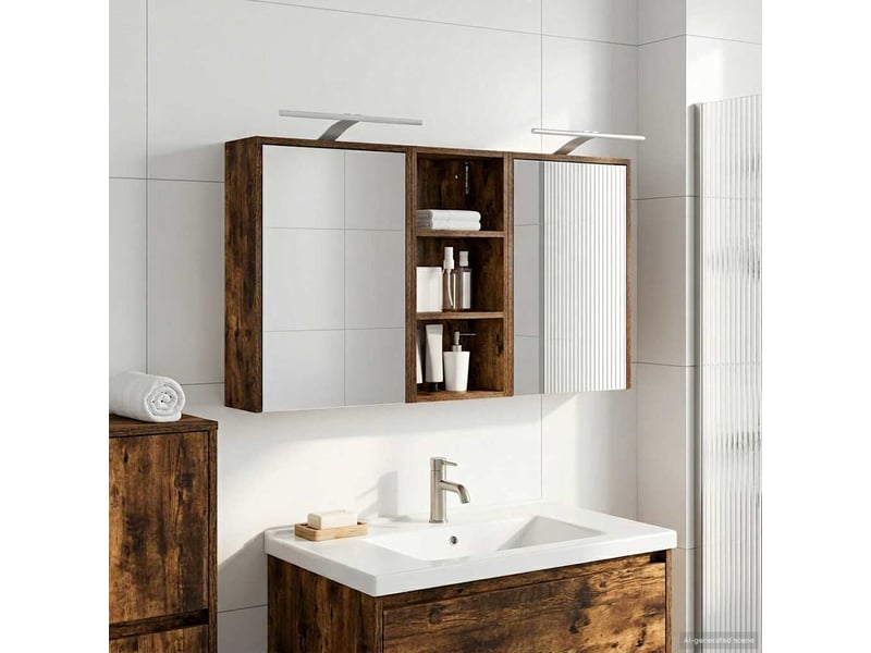 Ensemble de meubles de salle de bain 3 pcs 116x16x62.5 cm shl1896 - Conforama D