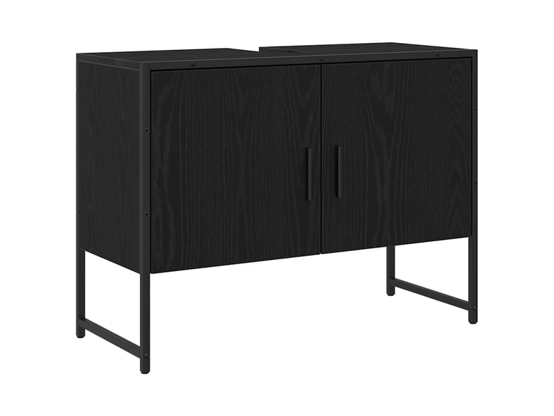 Ensemble de mobilier de salle de bain 2 pièces noir cf64239 - Conforama E