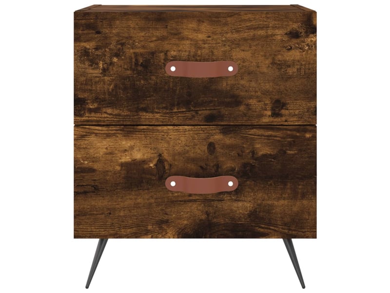  Lot de 2 tables de chevet - cabinet de chevet - table de nuit chêne fumé 40x35x47,5cm bois d’ingénierie  - Conforama E
