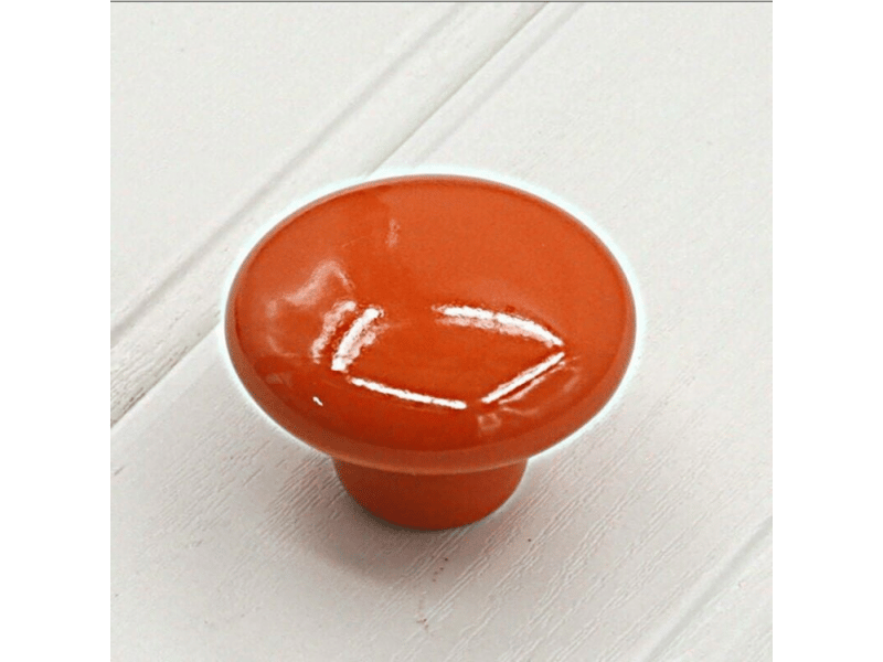  Poignées pour meubles - pour tiroirs, armoires - en céramique - 10 pièces - orange  - Conforama E