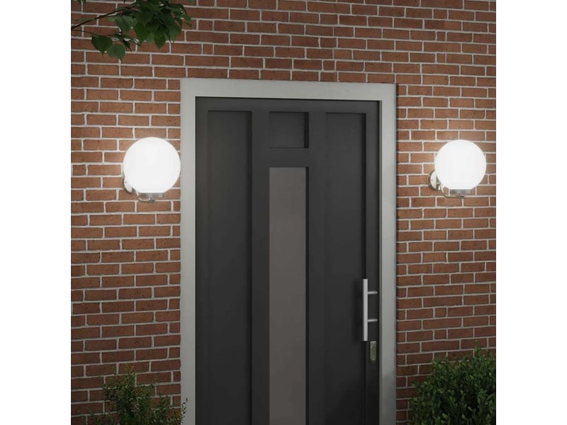 2 pièces applique murale extérieure argenté 29x25x33 cm - Conforama C