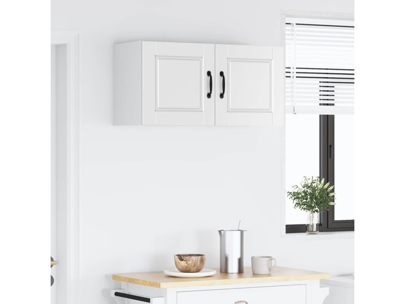 Meuble mural de cuisine | armoire de cuisine 2 pcs blanc bois d'ingénierie shl9691 - Conforama D