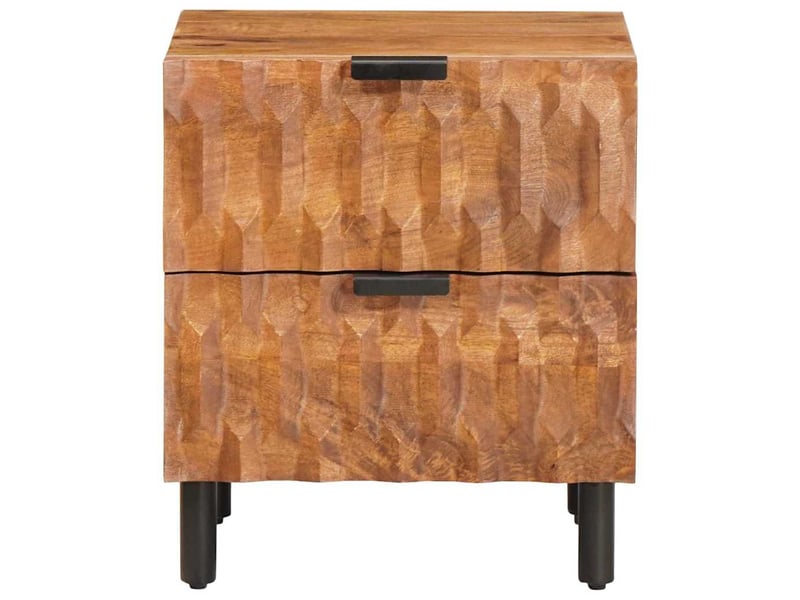  Table de chevet - cabinet de chevet - table de nuit 2 pc marron 40 x 33 x 46 cm  - Conforama C