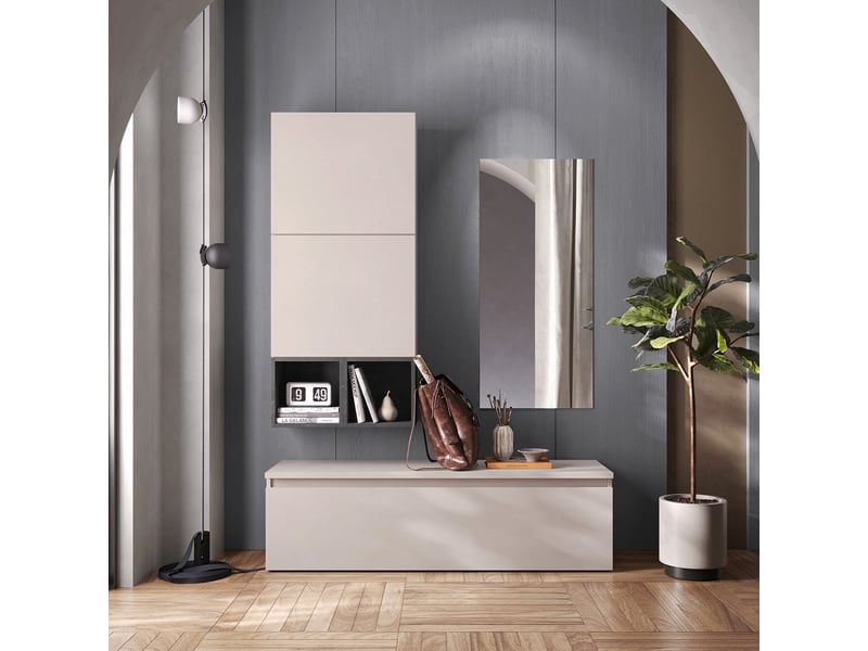  Meuble tv mural de salon moderne modulable composition 147  - Conforama B