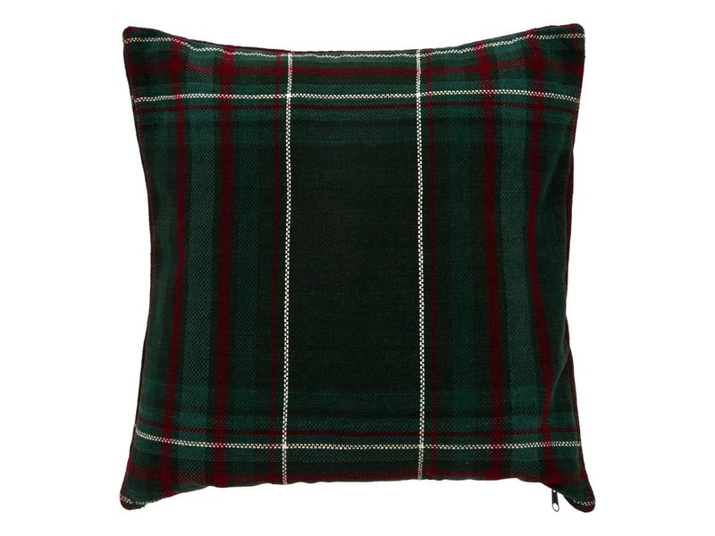  Coussin de noël tartan en chenille 50 x 50 cm TARTAN - Conforama A