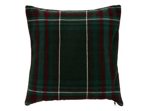 Coussin de noël tartan en chenille 50 x 50 cm