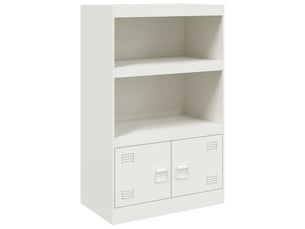 Buffet - bahut - meuble de rangement blanc 67x39x107 cm acier
