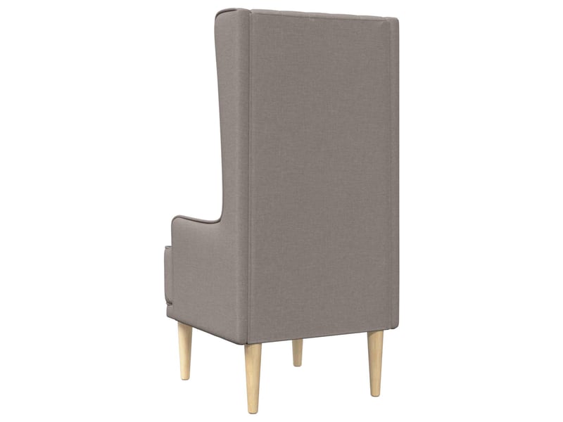  Vidaxl chaise à dossier haut avec boutons capitonnés taupe tissu  - Conforama E