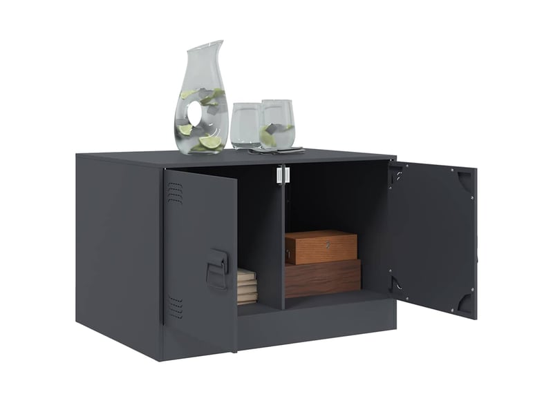  Table basse | table d'appoint salon anthracite 67x50x44 cm acier  - Conforama E