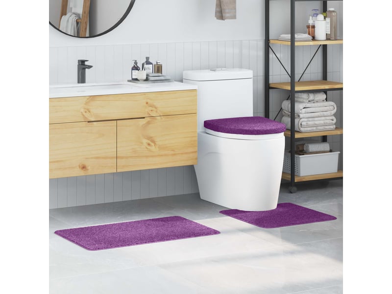  Ensemble de tapis de bain antidérapants 3 pc violet 50 x 80 cm cf64759  - Conforama B