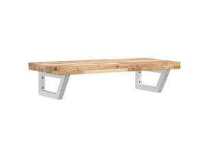 Étagère de vasque | étagère murale acier et bois massif d'acacia shl4359