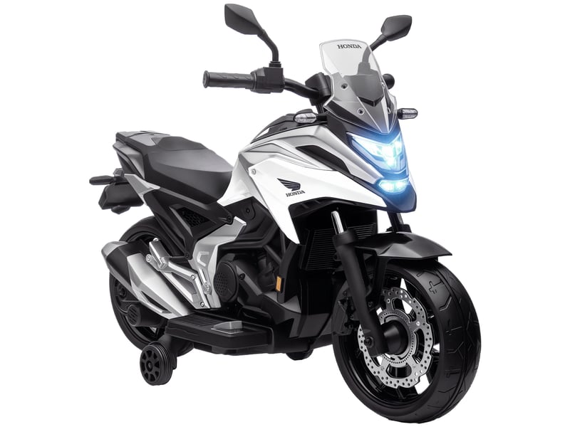  Moto électrique pour enfants moto porteur honda pour enfants 3 à 6 ans avec musique, phares blanc  - Conforama A