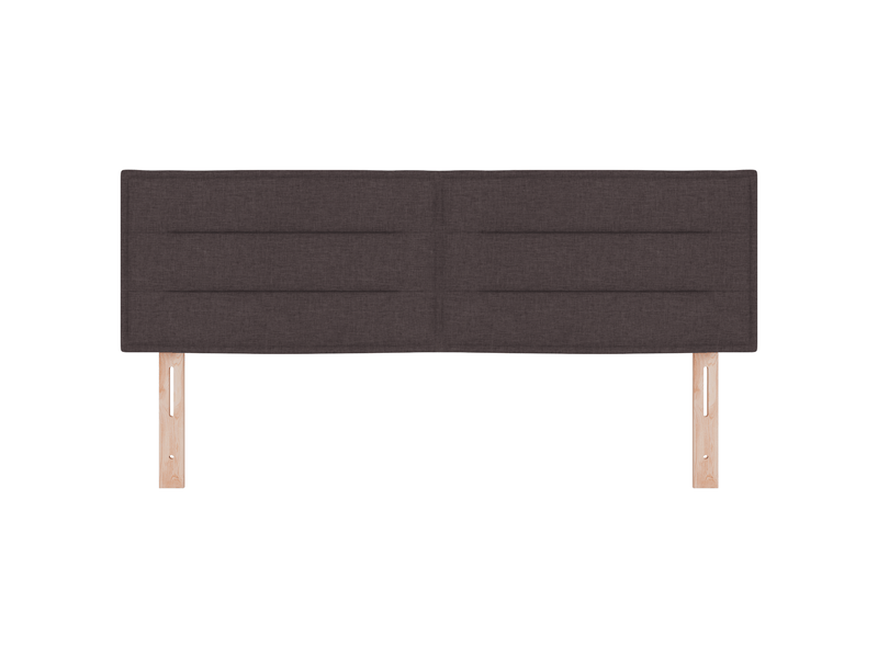 Tête de lit ; panneau de tête pour lit design lignes marron foncé 140 cm tissu  - Conforama F