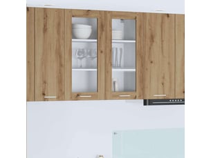 Meuble de rangement cuisine, armoire suspendue chêne artisanal 80x31x80cm shl7295