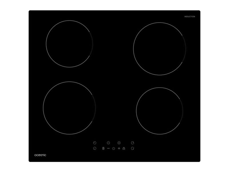  Table induction 4 zones 7200w vitrocéramique noir avec boost OCEATI4Z7B - Conforama C