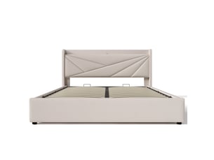 Lit coffre 160x200 cm OKMYHOME coloris beige