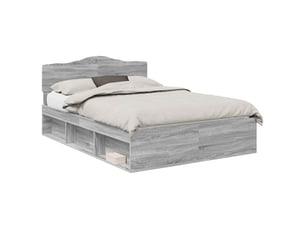 Lit 2 places 140x200 cm    coloris gris