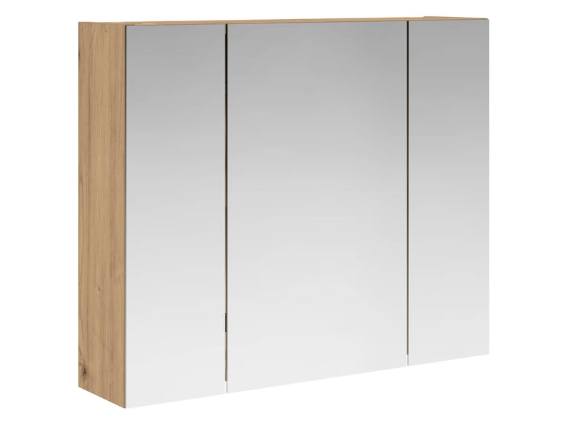  Amoire de salle de bain, meuble de salle de bain avec miroir chêne artisanal shl6221  - Conforama A