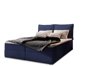 Lit avec rangement 140x200 cm <strong>MASSENO</strong> <strong></strong> coloris bleu