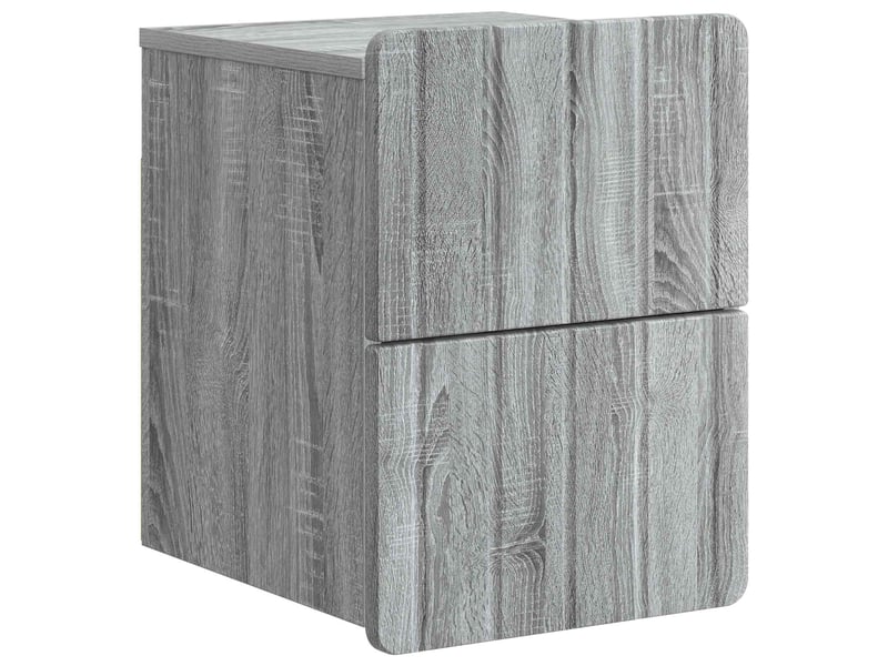 Table de chevet - cabinet de chevet - table de nuit mural sonoma gris 33 x 34,5 x 43 cm - Conforama A