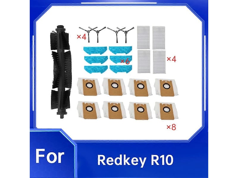  23 pcs for redkey r10 vacuum accessories main side brush mop filter dust bags  - Conforama B